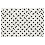 Fly Phot Motif Seamless Black And White Pattern Banner and Sign 6  x 4 