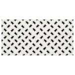 Fly Phot Motif Seamless Black And White Pattern Banner and Sign 8  x 4 