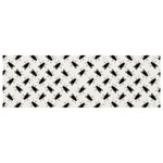 Fly Phot Motif Seamless Black And White Pattern Banner and Sign 9  x 3 