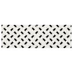 Fly Phot Motif Seamless Black And White Pattern Banner and Sign 12  x 4 