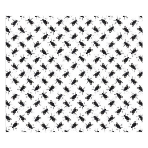 Fly Phot Motif Seamless Black And White Pattern Premium Plush Fleece Blanket (Small) from ArtsNow.com 50 x40  Blanket Front