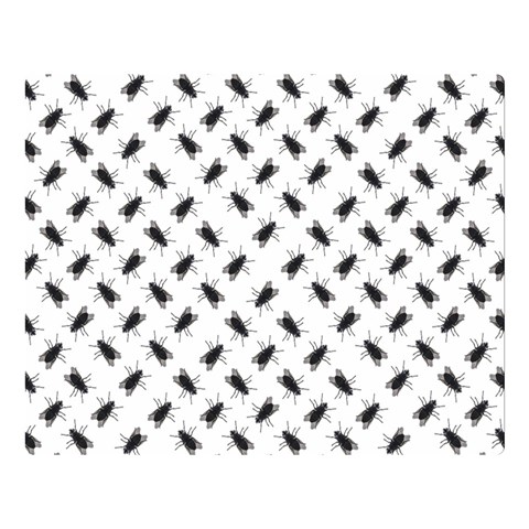 Fly Phot Motif Seamless Black And White Pattern Premium Plush Fleece Blanket (Large) from ArtsNow.com 80 x60  Blanket Front