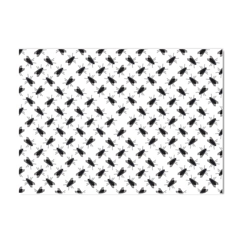 Fly Phot Motif Seamless Black And White Pattern Crystal Sticker (A4) from ArtsNow.com Front