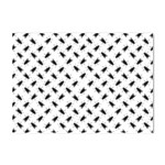 Fly Phot Motif Seamless Black And White Pattern Crystal Sticker (A4)