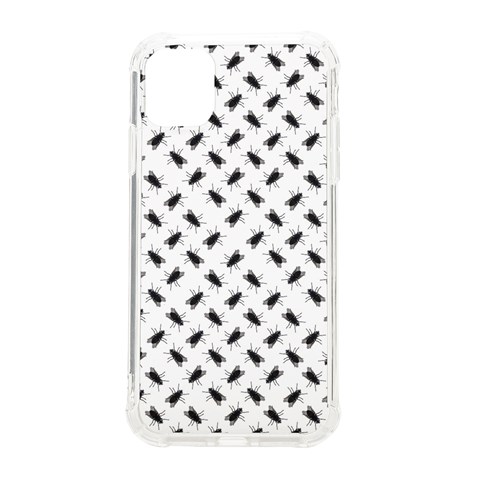 Fly Phot Motif Seamless Black And White Pattern iPhone 11 TPU UV Print Case from ArtsNow.com Front