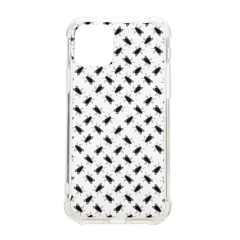 Fly Phot Motif Seamless Black And White Pattern iPhone 11 Pro 5.8 Inch TPU UV Print Case from ArtsNow.com Front