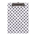 Fly Phot Motif Seamless Black And White Pattern A5 Acrylic Clipboard