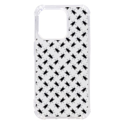 Fly Phot Motif Seamless Black And White Pattern iPhone 14 Pro TPU UV Print Case from ArtsNow.com Front