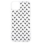 Fly Phot Motif Seamless Black And White Pattern iPhone 15 TPU UV Print Case