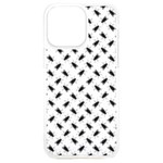 Fly Phot Motif Seamless Black And White Pattern iPhone 15 Plus TPU UV Print Case