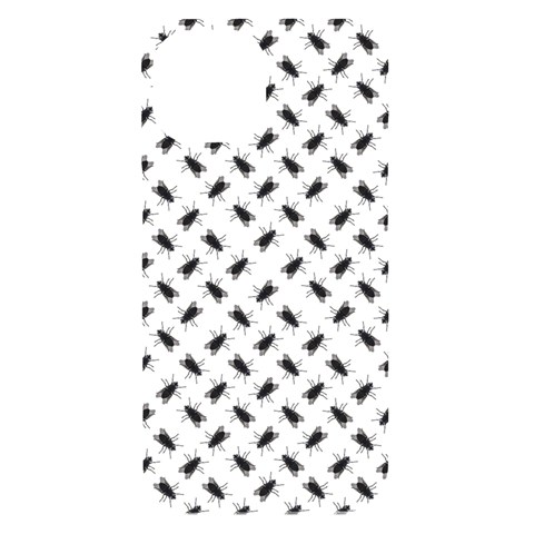 Fly Phot Motif Seamless Black And White Pattern iPhone 15 Black UV Print PC Hardshell Case from ArtsNow.com Front