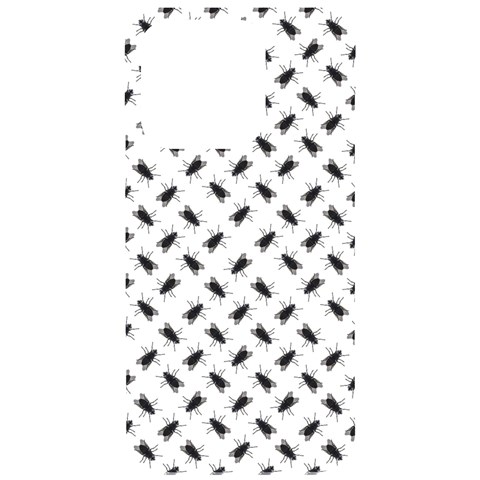 Fly Phot Motif Seamless Black And White Pattern iPhone 15 Pro Black UV Print PC Hardshell Case from ArtsNow.com Front