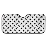 Fly Phot Motif Seamless Black And White Pattern Car Windshield Sunshade