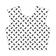 Fly Away in Black & White  Cotton Crop Top from ArtsNow.com Front