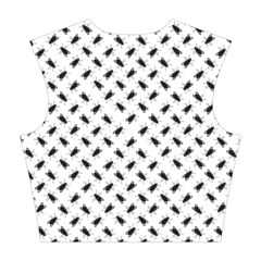 Fly Away in Black & White  Cotton Crop Top from ArtsNow.com Back