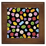 Ecstasy pills pattern Framed Tile