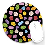 Ecstasy pills pattern Round Mousepad