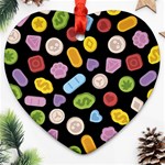 Ecstasy pills pattern Ornament (Heart)