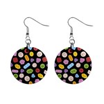 Ecstasy pills pattern Mini Button Earrings