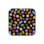 Ecstasy pills pattern Rubber Coaster (Square)