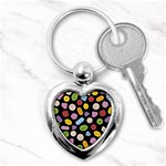 Ecstasy pills pattern Key Chain (Heart)