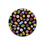 Ecstasy pills pattern Rubber Coaster (Round)