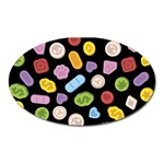 Ecstasy pills pattern Oval Magnet