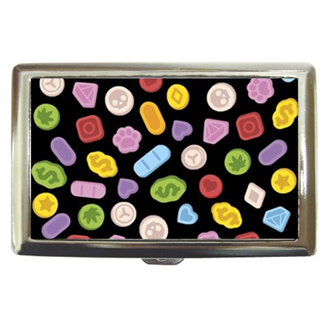 Ecstasy pills pattern Cigarette Money Case from ArtsNow.com Front