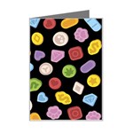 Ecstasy pills pattern Mini Greeting Card