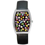 Ecstasy pills pattern Barrel Style Metal Watch