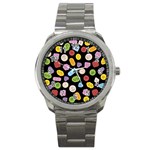 Ecstasy pills pattern Sport Metal Watch