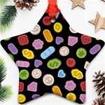 Ecstasy pills pattern Star Ornament (Two Sides)