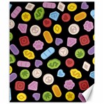 Ecstasy pills pattern Canvas 8  x 10 