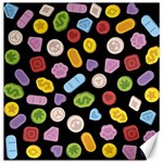 Ecstasy pills pattern Canvas 16  x 16 