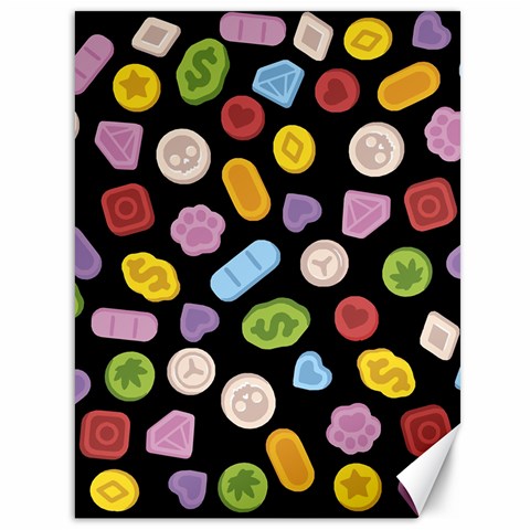 Ecstasy pills pattern Canvas 36  x 48  from ArtsNow.com 35.26 x46.15  Canvas - 1