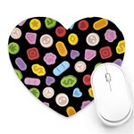 Ecstasy pills pattern Heart Mousepad