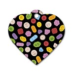 Ecstasy pills pattern Dog Tag Heart (One Side)