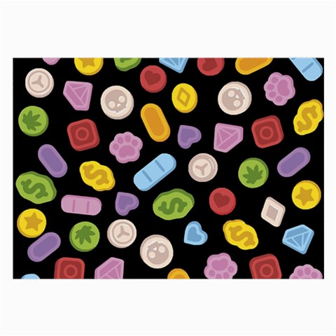 Ecstasy pills pattern Large Glasses Cloth from ArtsNow.com Front