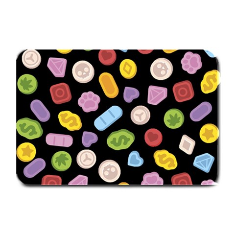 Ecstasy pills pattern Plate Mats from ArtsNow.com 18 x12  Plate Mat