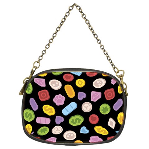 Ecstasy pills pattern Chain Purse (Two Sides) from ArtsNow.com Front