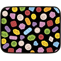 Ecstasy pills pattern Two Sides Fleece Blanket (Mini) from ArtsNow.com 35 x27  Blanket Front