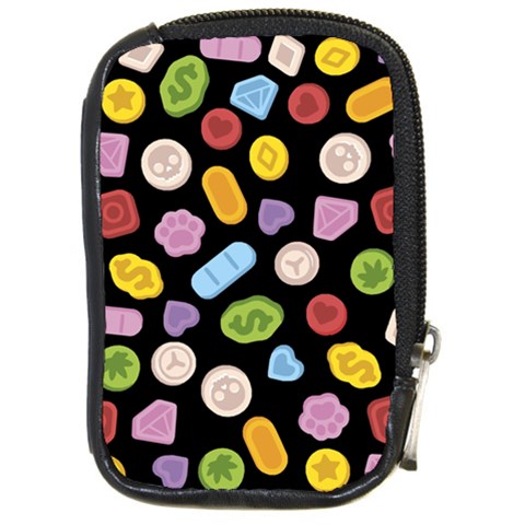 Ecstasy pills pattern Compact Camera Leather Case from ArtsNow.com Front