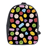 Ecstasy pills pattern School Bag (Large)