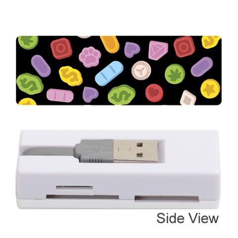 Ecstasy pills pattern Memory Card Reader (Stick) from ArtsNow.com Front