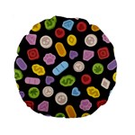 Ecstasy pills pattern Standard 15  Premium Round Cushions