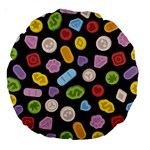 Ecstasy pills pattern Large 18  Premium Round Cushions