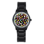 Ecstasy pills pattern Stainless Steel Round Watch