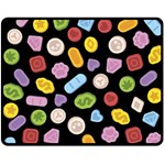 Ecstasy pills pattern Two Sides Fleece Blanket (Medium)