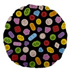 Ecstasy pills pattern Large 18  Premium Flano Round Cushions