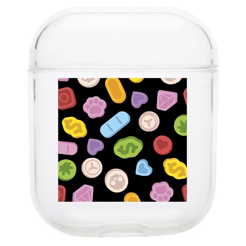 Ecstasy pills pattern Soft TPU AirPods 1/2 Case from ArtsNow.com Front